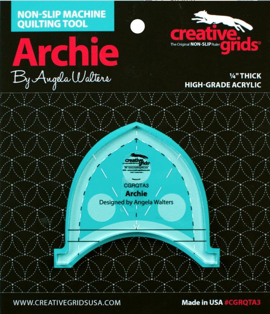Archie Machine Quilting Ruler Designed By Angela Walters & Creative Grids