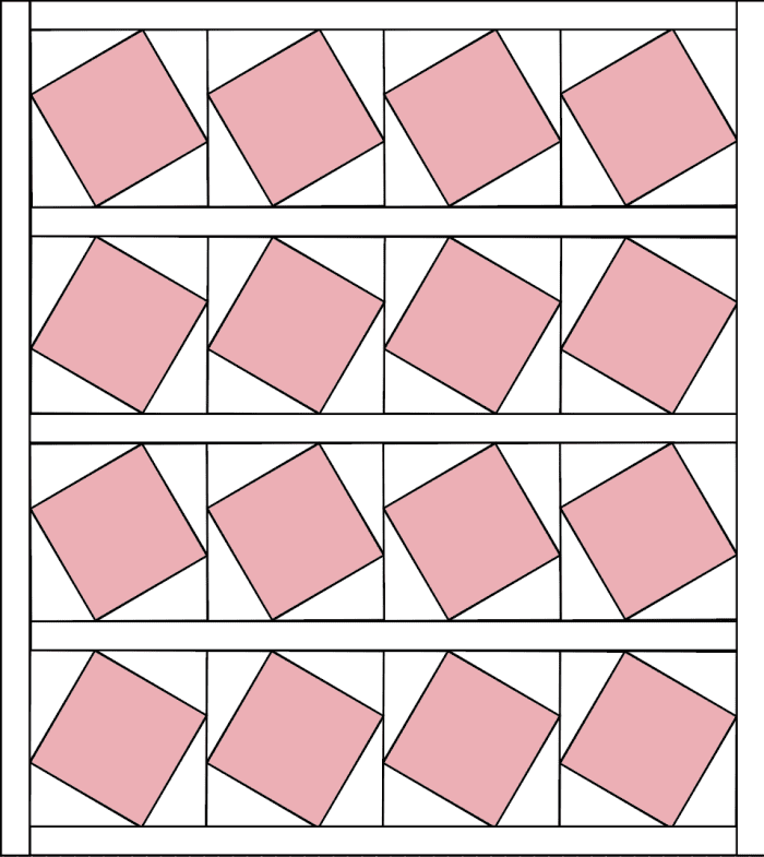 Slanted Squares Quilt Kit