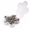 Singer Curved Safety Pins in Flower Hinged Clear Plastic Container