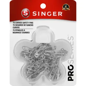 Curved Safety Pins for Basting in a Flower Case