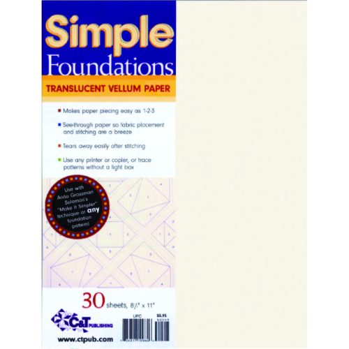 simple foundations vellum for paper piecing