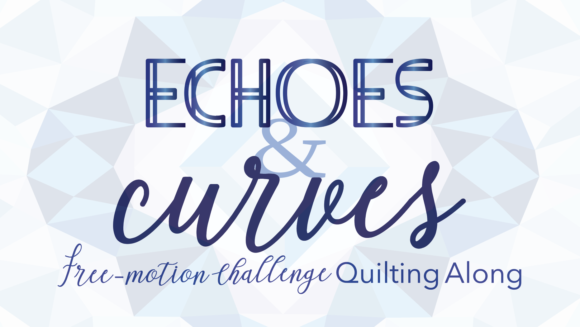 echoes and curves free-motion challenge quilting along