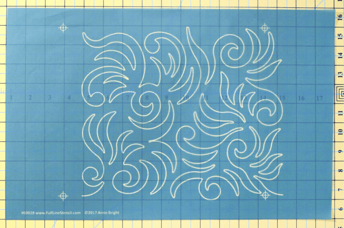 wild swirls full line machine quilting stencil