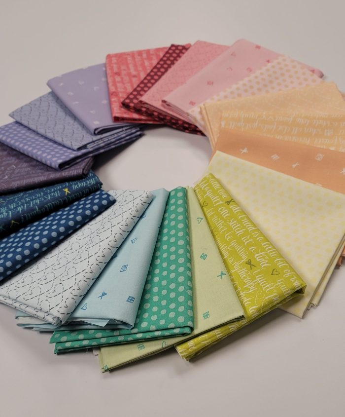 inked rainbow fat quarter collection