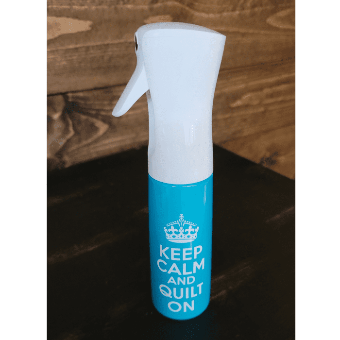 keep calm and quilt on spray bottle