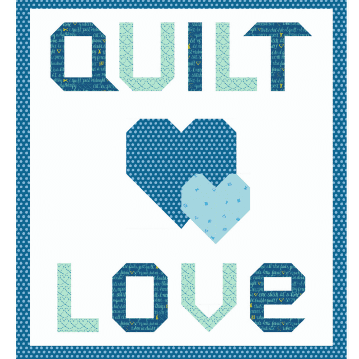 quilt love blue quilt kit
