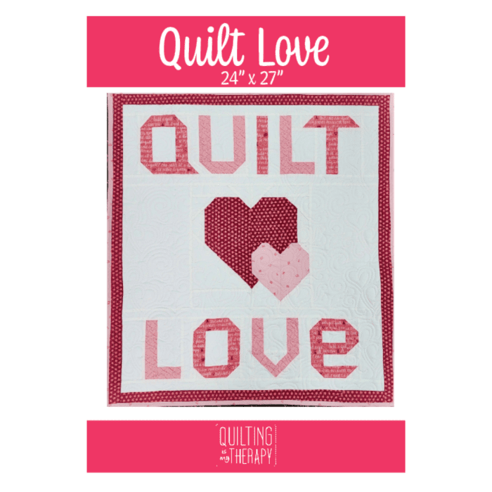 quilt love printed pattern