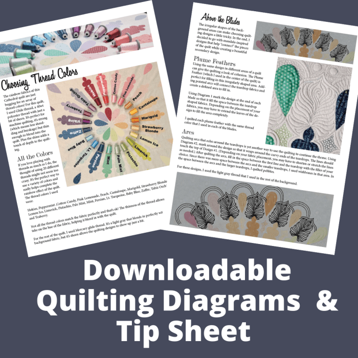 downloadable quilting diagrams and tip sheet