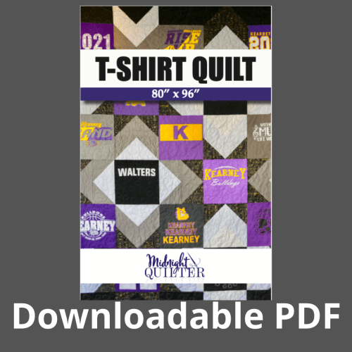 tshirt quilt pattern downloadable