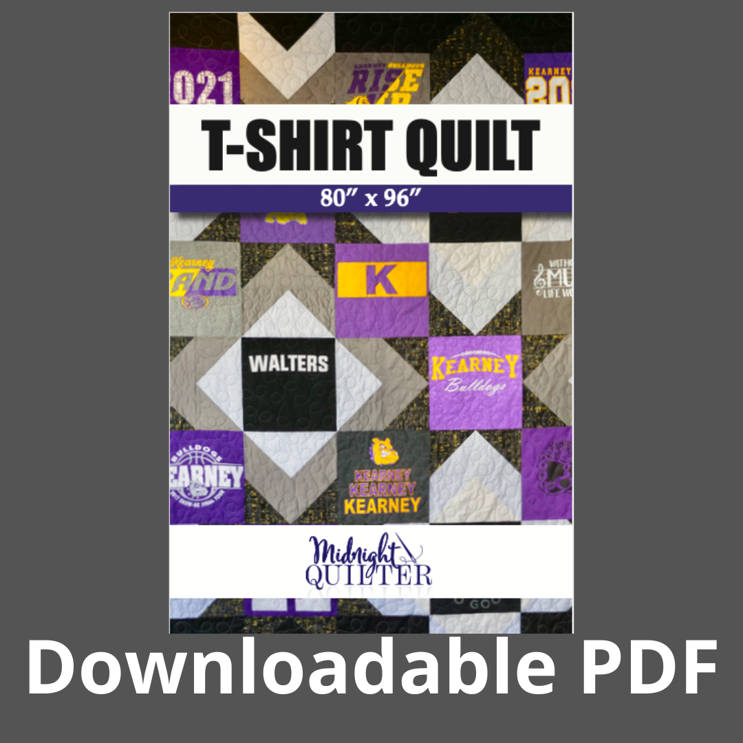 T Shirt Quilt Pattern Downloadable PDF Quilting Is My Therapy