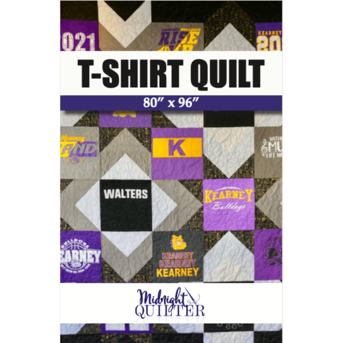 t-shirt quilt pattern midnight quilter