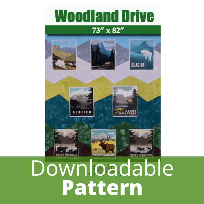 national parks panel downloadable quilt pattern