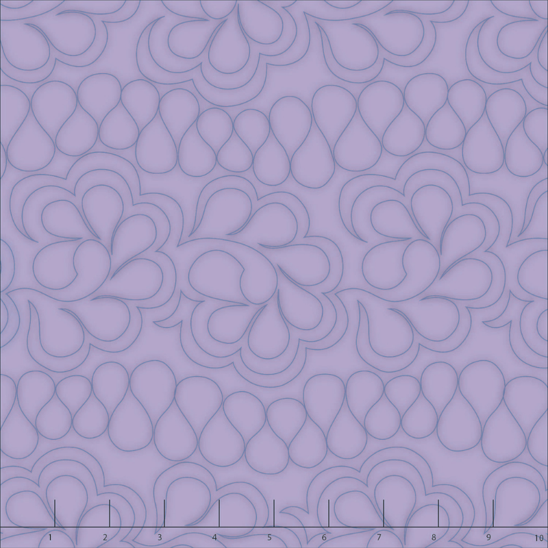 purple feather quilting fabric