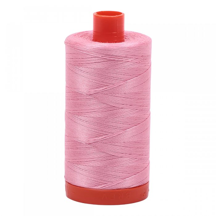aurifil bright pink thread