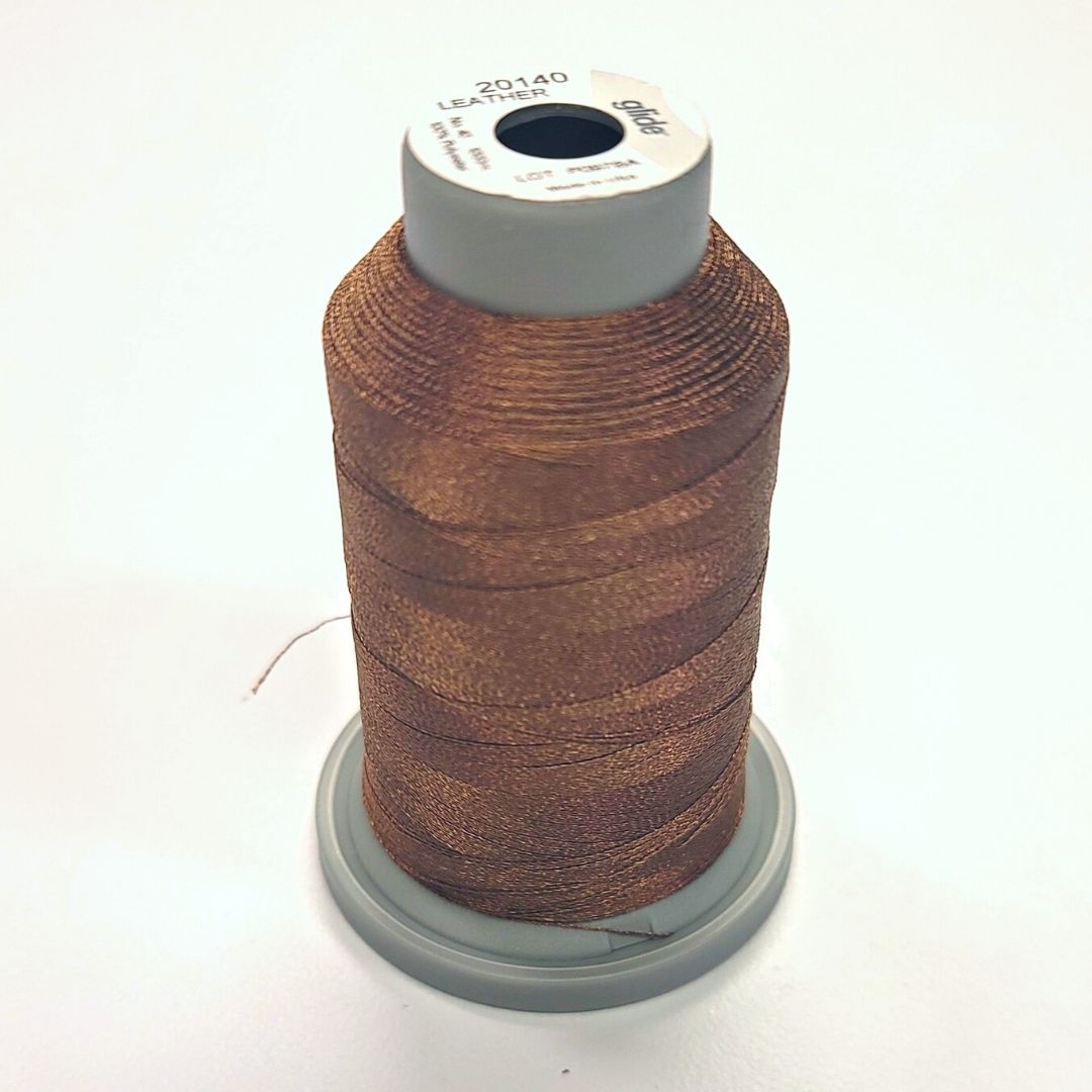 leather brown glide thread