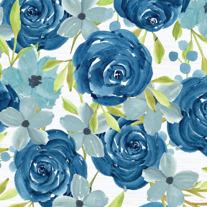 blue and green floral quilting fabrics