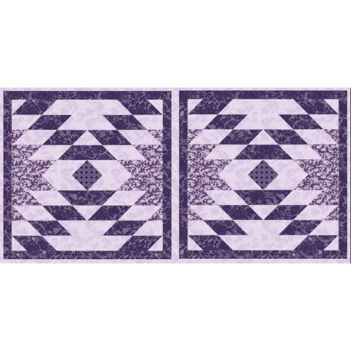 Purple pillow panel for quilt
