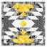 black and yellow quilting pillow panel fabric
