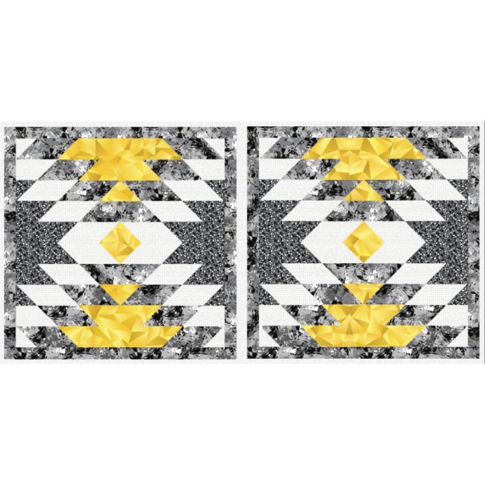 black and yellow quilting fabric panel for pillows