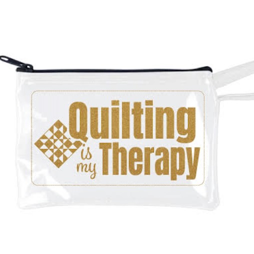 quilting is my therapy vinyl bag quilt gift