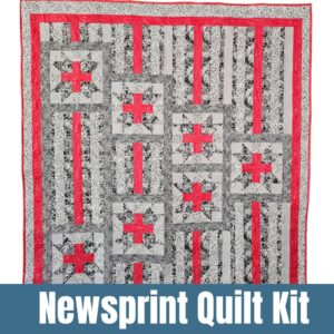 black white and red quilt kit