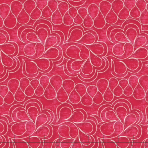 pink feather meander fabric