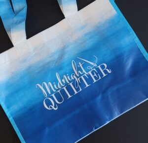 midnight quilter laminated tote