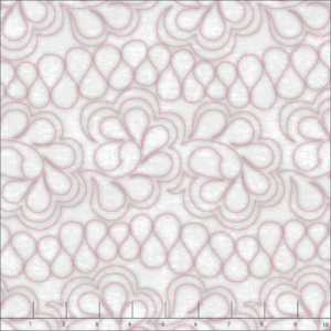 pink feathers quilting fabric