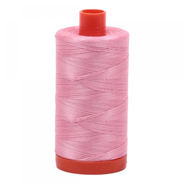 aurifil bright pink thread