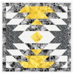 black and yellow quilting fabric panel for pillows