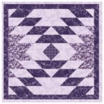Purple pillow panel for quilt