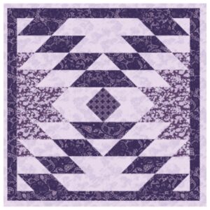 Purple pillow panel for quilt