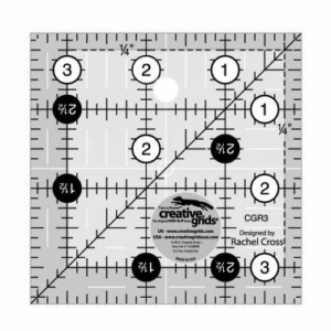 creative grids 3 1/2" square ruler