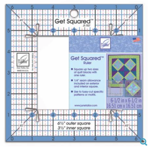 get squared ruler 6 1/2" and 3 1/2"
