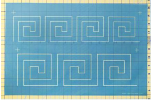 greek key border stencil H30641