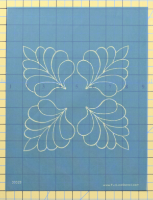 four corner feather machine quilting stencil