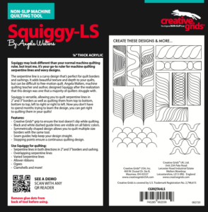 squiggy low shank machine quilting ruler