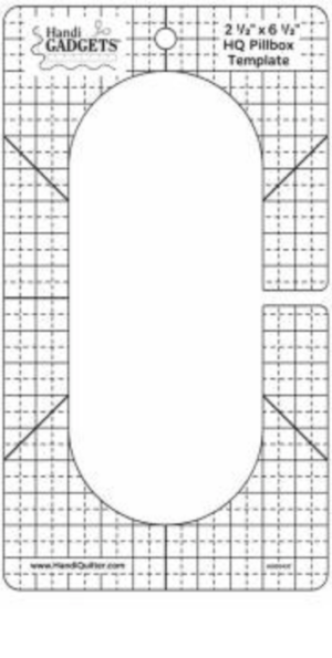 Handi Quilter 2 1/2 x 6 1/2 Pillbox Template*