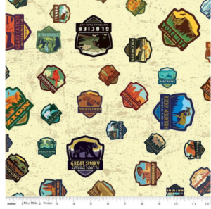 national parks fabric backing