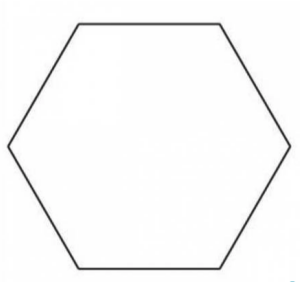 Acrylic 1in Hexagon Template