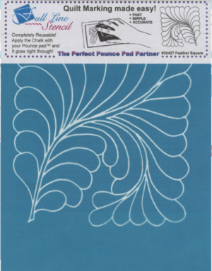 Machine Quilting Stencil Full Line Feather Square