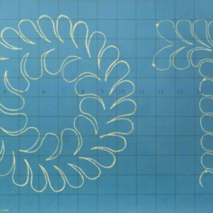 Machine Quilting Stencil Feather Wreath and Border