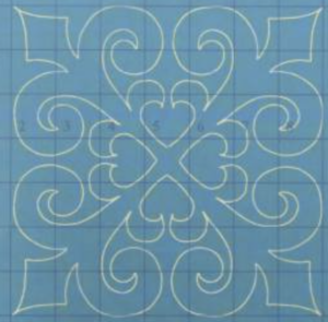 Machine Quilting Stencil Gingerbread