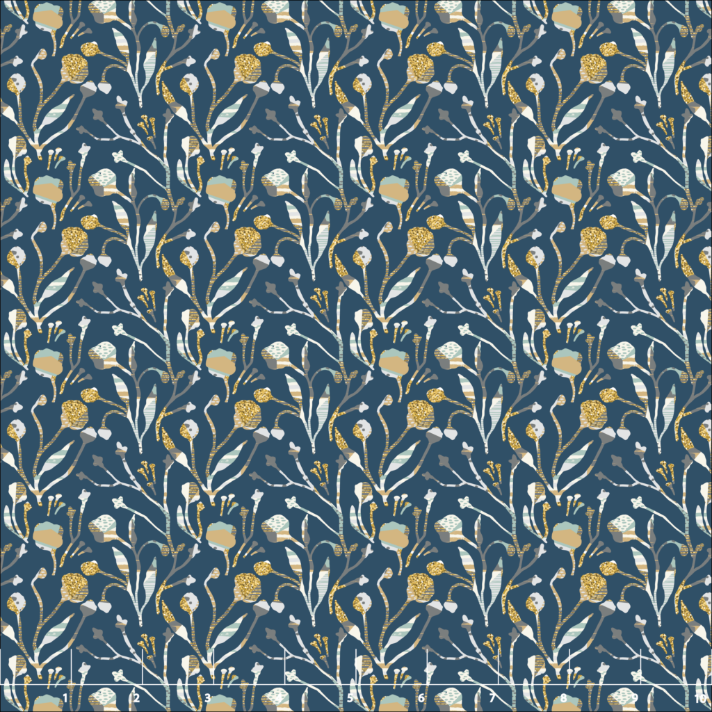 blue quilting fabric