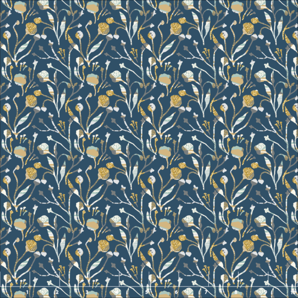 blue quilting fabric