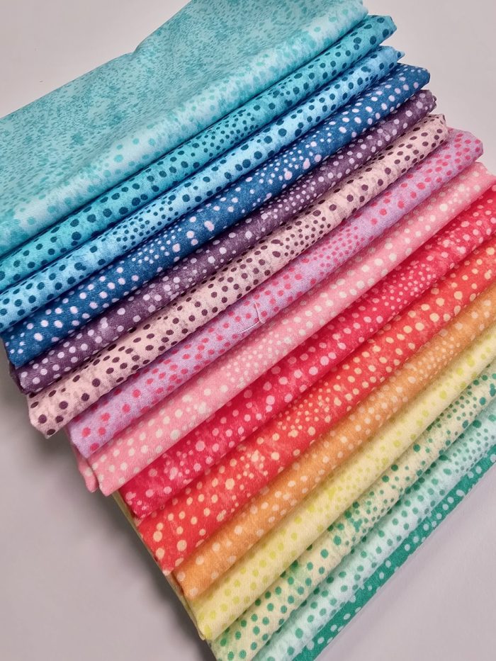 rainbow blender fabric fat quarter bundle