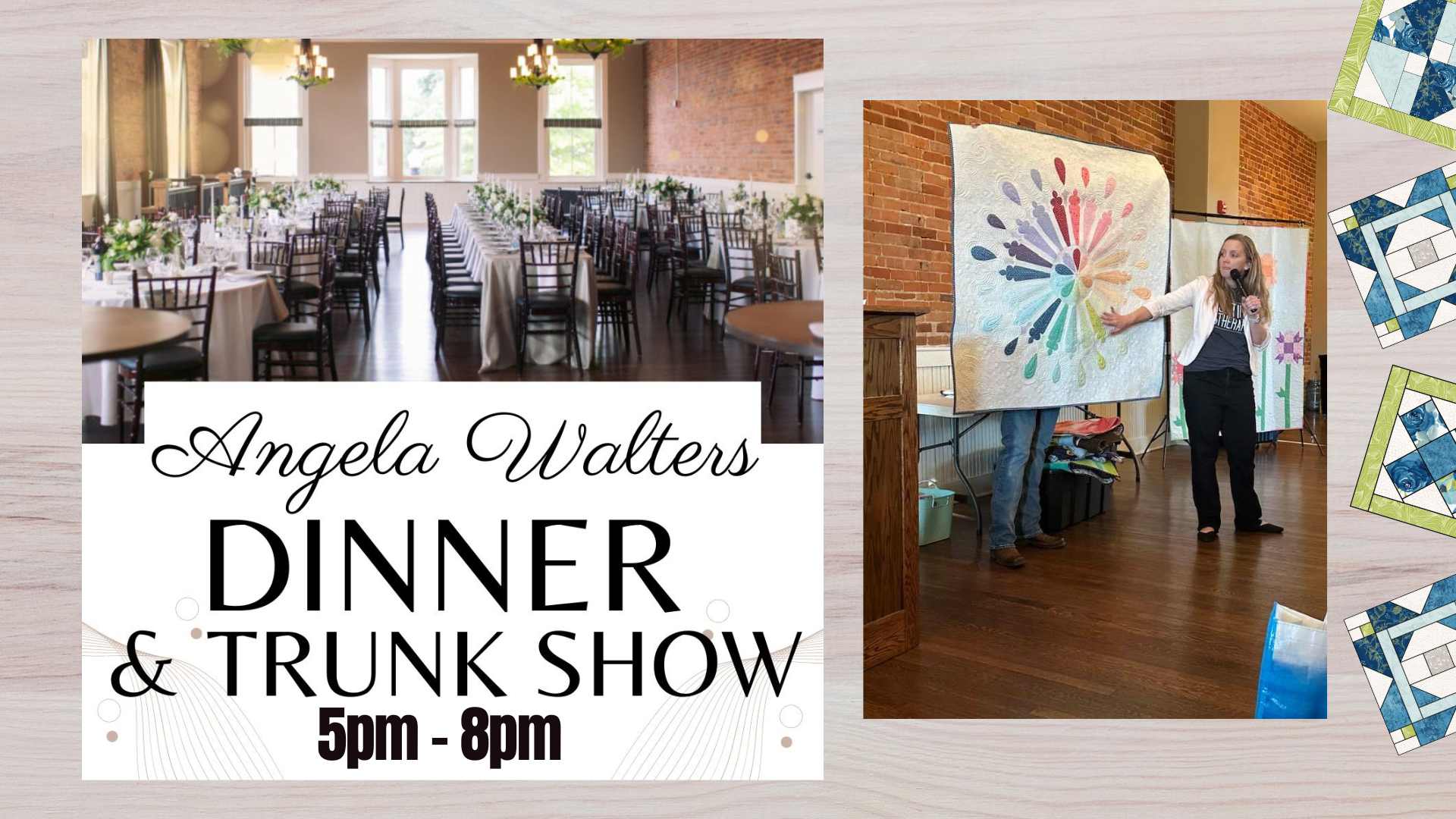 angela walters dinner and trunk show
