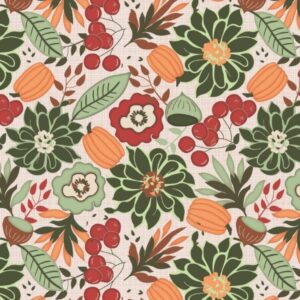 pumpkin season thanksgiving fall novelty fabric for quilting