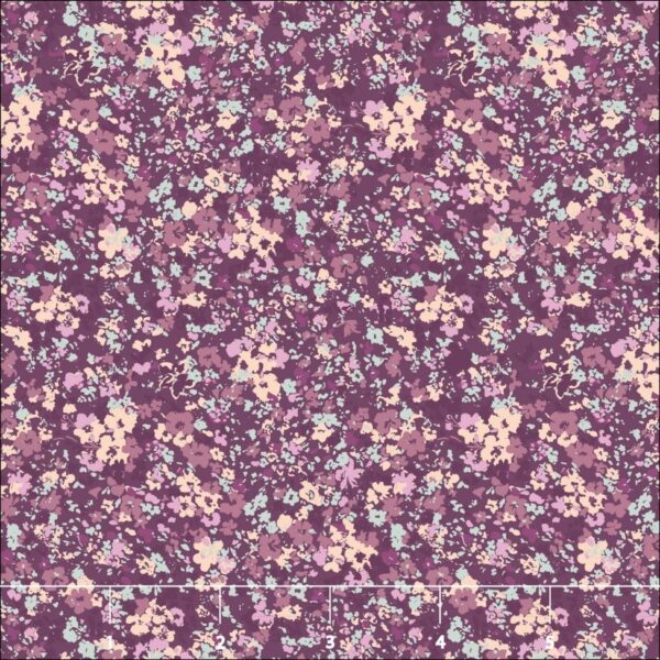 purple floral quilting fabric