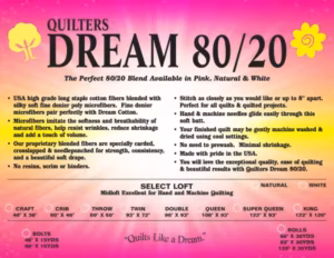 Quilters Dream 80/20 Batting - Queen Size